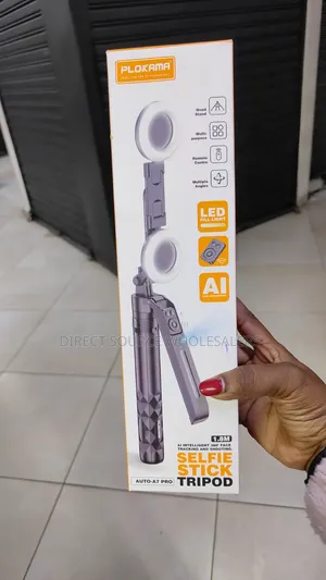Plokama Auto-Tracking Ai Tripod Stand With Bluetooth Remote Fill Light
