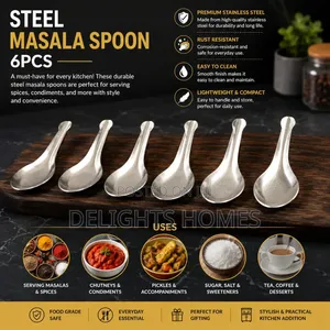 Steel Masala Spoon – 6pcs Set_b