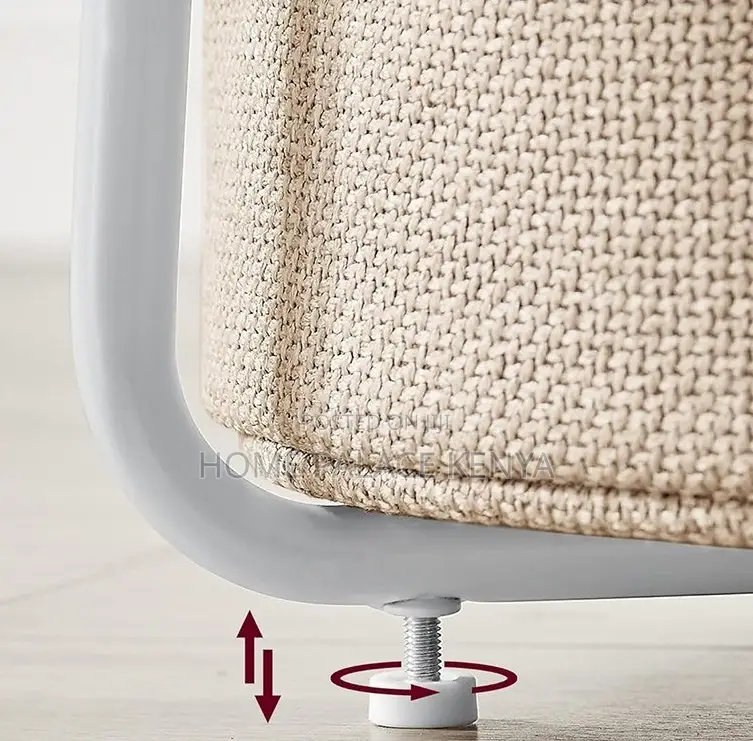 Side Table: Decorative Side Table With Polyester Beige Basket