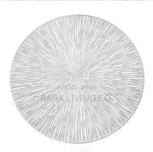 6pc Round Table Mats Set | Gold Silver Rose Gold