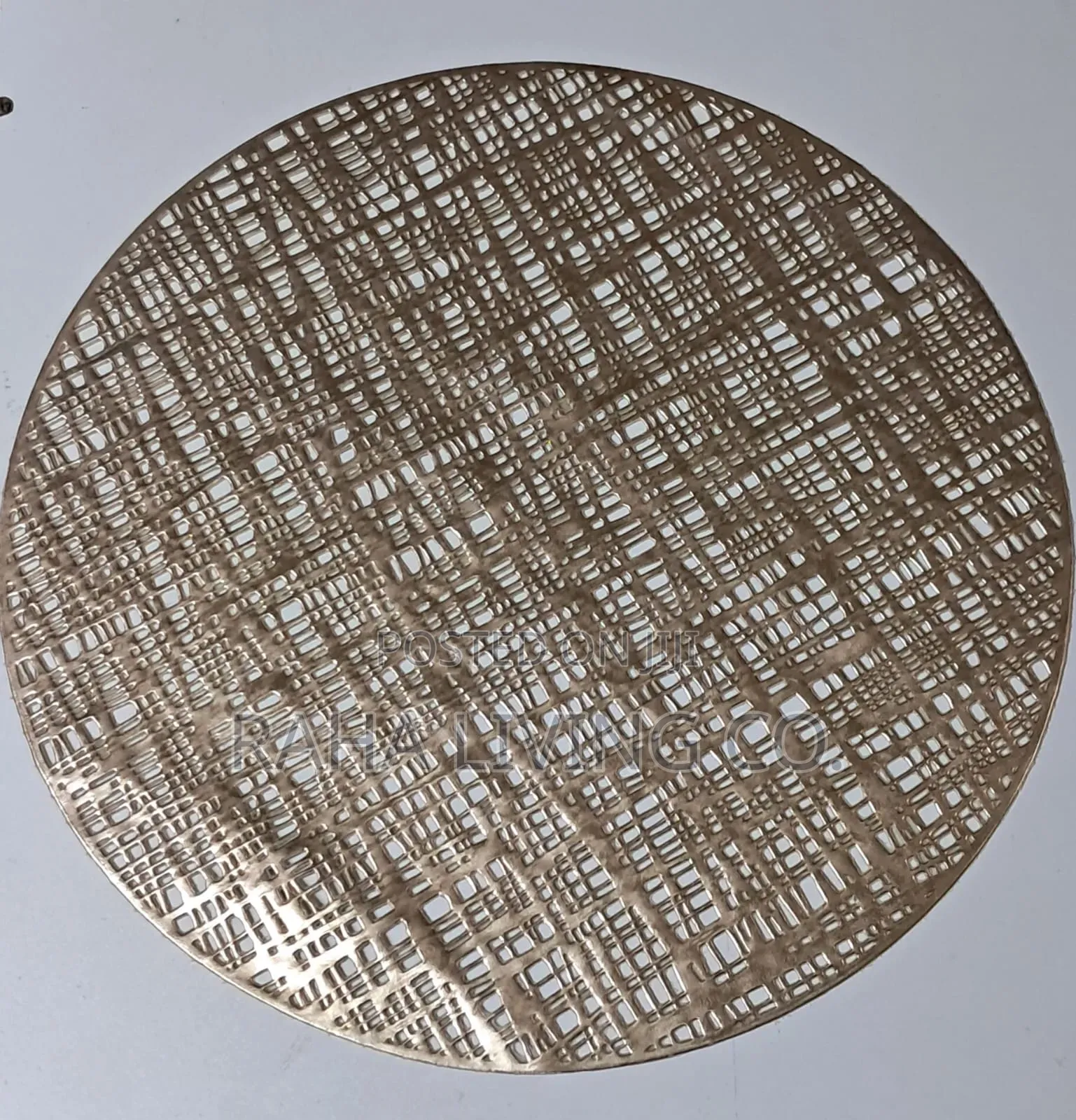 6pc Round Table Mats Set | Gold Silver Rose Gold