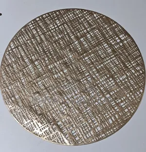 6pc Round Table Mats Set | Gold Silver Rose Gold