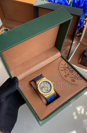 Automatic Open-Worked Skeleton Dial Hublot for Gents