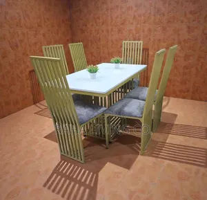 Ivan 6-Seater Luxury Dining Table Set | 140x70x80cm