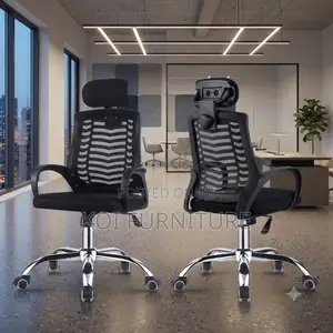 Office Chairs; Ergonomic Fabric Office Mesh Chair With High Back