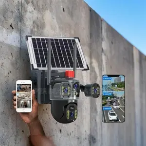 Smart Home Security 20mp Ultra Hd 4g PTZ Triple Lens Solar Camera