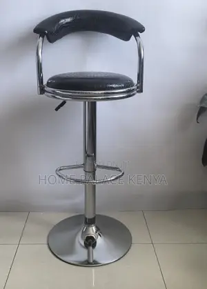 Bar Stool: Black Lounge Swivel Stool