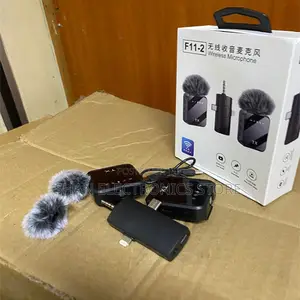 20m Long Range F11-2 Wireless Lavalier Plug Play Recording Vlogging