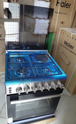 Haier 3g + 1e Standing Cooker (Hre6313cdrss)No Gas Sensor