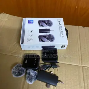 3-in-1 Dual Mic Universal Plug-and-Play F11-2 Wireless Lavalier Mic