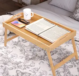 Foldable Bamboo Bed Tray Table – 50×30cm | Breakfast, Laptop Study