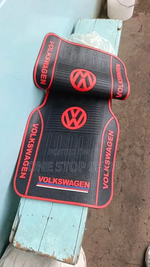 Volkswagen Model Series Universal Floor Mats With Red Accents Logo