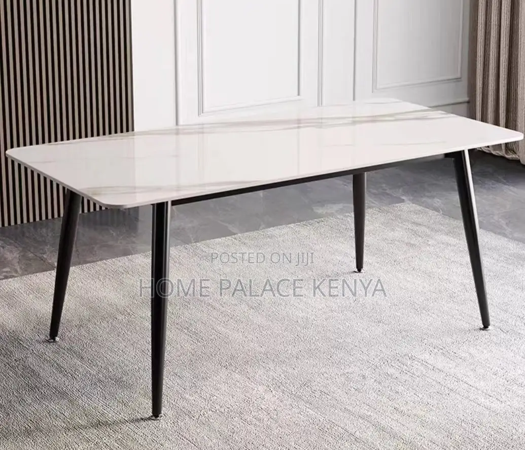 Dining Table: Rectangular Sintered Marble Dining Table
