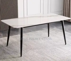 Dining Table: Rectangular Sintered Marble Dining Table