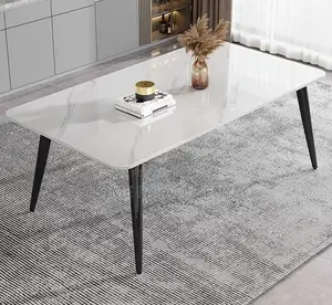 Dining Table: Rectangular Sintered Marble Dining Table