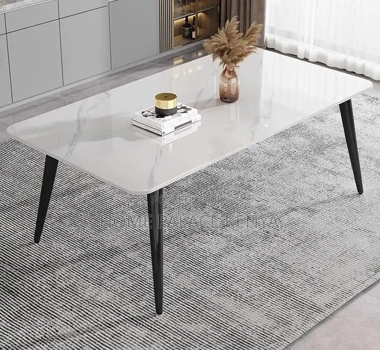 Dining Table: Rectangular Sintered Marble Dining Table