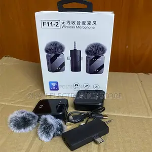 Professional-Grade Noise Cancelling F11-2 Wireless Lavalier Mic Kit