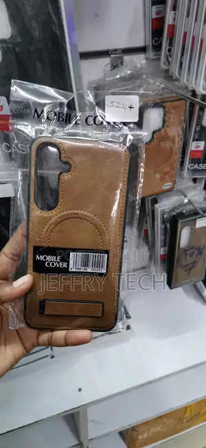 Tan Pu Leather Magnetic Back Cover Case