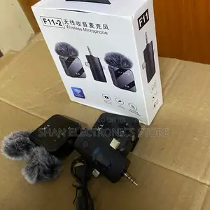 Type-C F11-2 3-in-1 Wireless Lavalier Mic With Noise Reduction