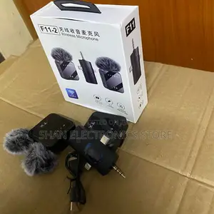 Rechargeable Battery F11-2wireless Lavalier Microphone 3-in-1dual Mics