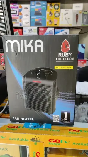 Mika Fan Heater, 1000w-2000w, Grey Mh105g
