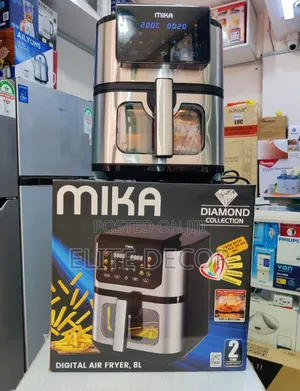 Mika Digital Air Fryer 8l – Touch Control, Dual Heating See-