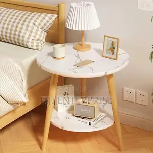 2-Layer Minimalist Nordic Coffee Side Table – 50×50cm