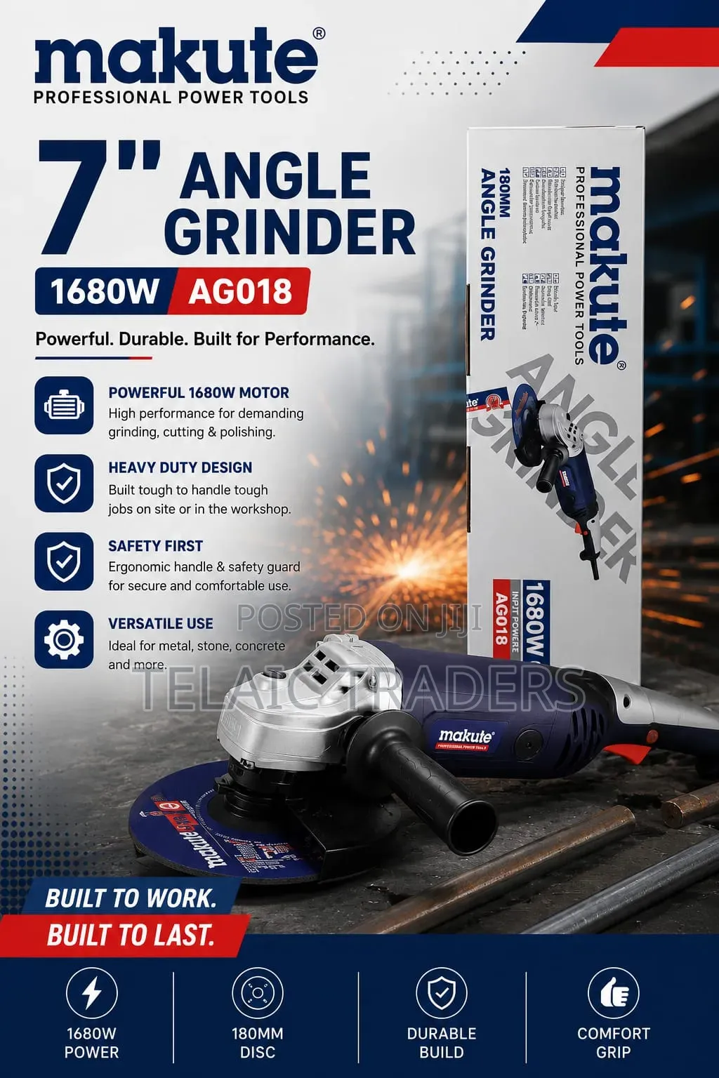 Makute 7" Angle Grinder