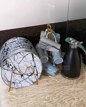 13-Piece Marble Design Dinner Set