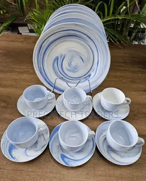 Luxury 18pcs Ceramic Plates Cups Set