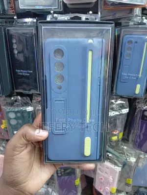 Image Is a Blue Matte Samsung Galaxy Z Fold 4