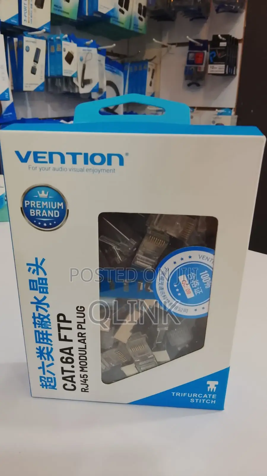 Vention Cat.6a Ftp Rj45 Modular Plug Transparent 100 Pack