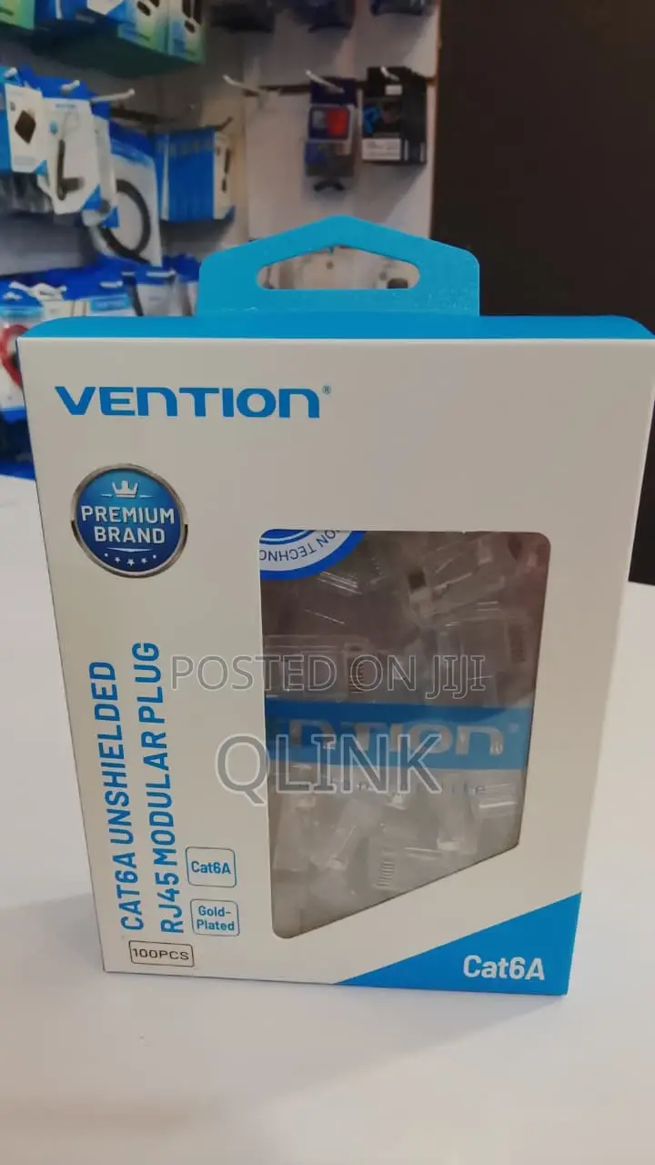Vention Cat.6a Utp Rj45 Modular Plug Transparent 100 Pack