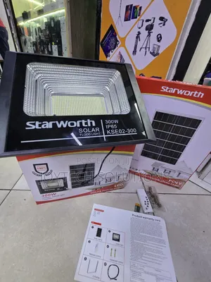 Original Starworth 300w Solar Flood Light With Solar Panel Included |