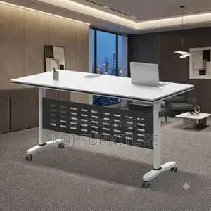 Office Desk; Foldable Movable Training Tables Desks With Wheels