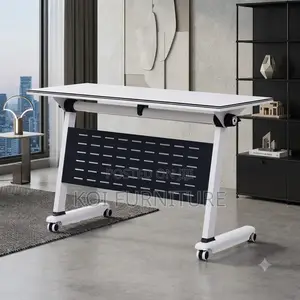 Office Desk; Foldable Movable Training Tables Desks With Wheels