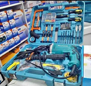 Makita Corded Drill Set With Hand Tools and Bits