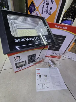 300w Solar Flood Light With High-efficiency Solar Panel Remote