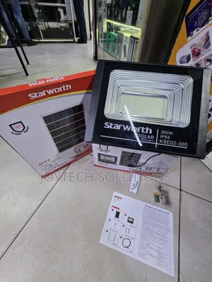 Powerful 300w Led Solar Flood Light With Solar Panel | Waterproof Ip65
