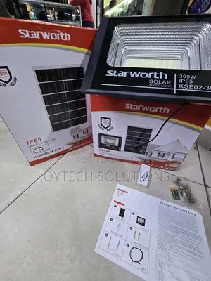 Heavy Duty 300w Solar Flood Light Kit | Includes Solar Panel Remote