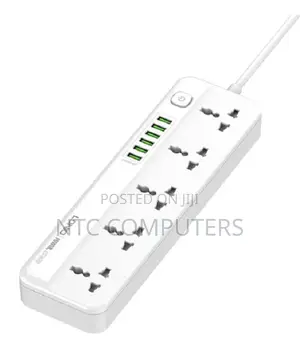 Ldnio Sc5614 2500w Powerstrip Extension Cable 5 Ac Sockets 6 Usb Ports