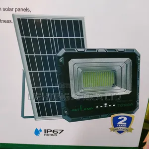 300 Watts Solar Floodlight Complete With Remote Control and Bracket
