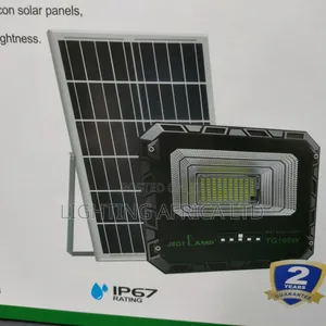 100 Watts Solar Floodlight Complete With Remote and Wall Bracket