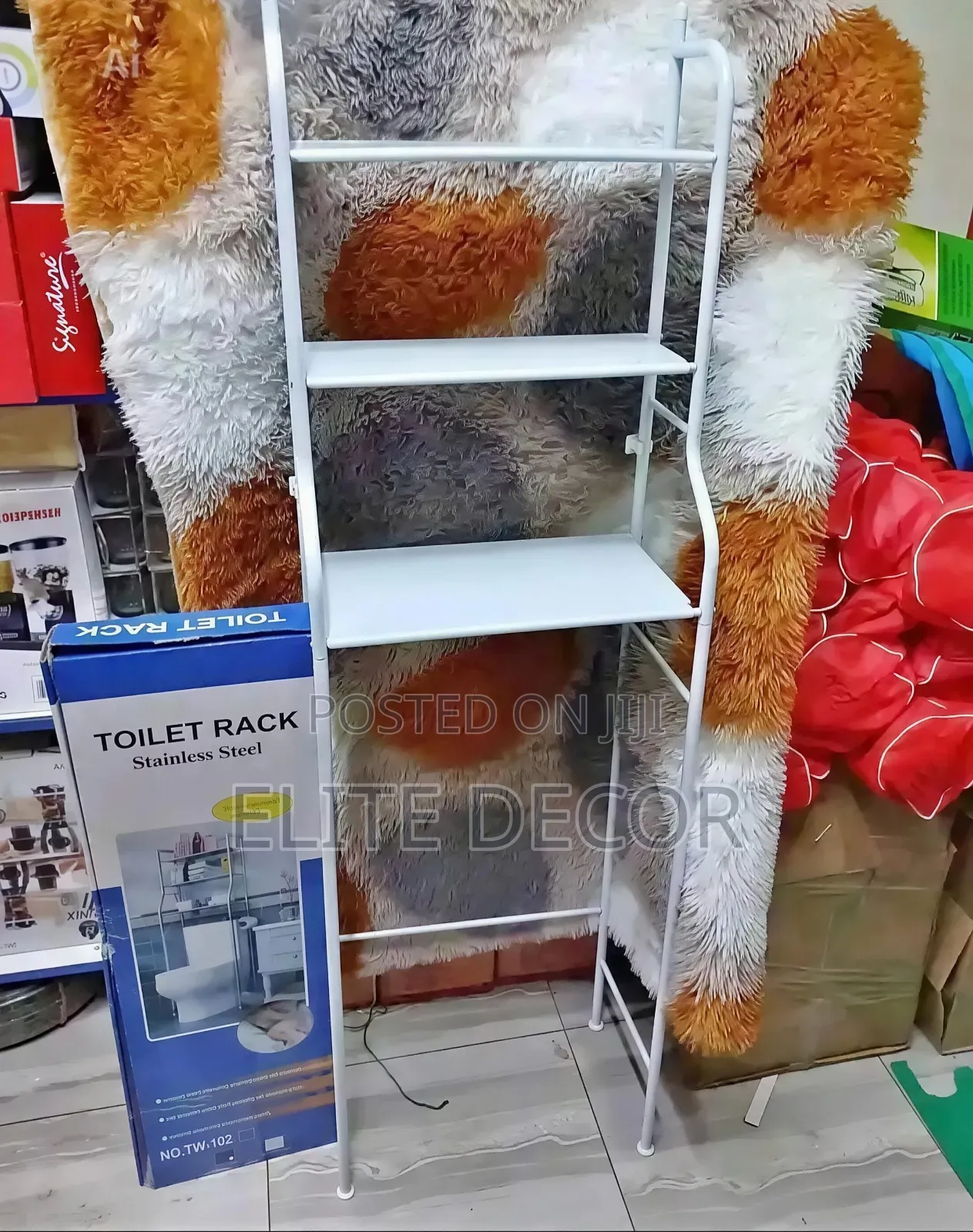 Over the Toilet Organizer Rack – Space-Saving Bathroom Storage Shelf