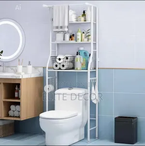 Over the Toilet Organizer Rack – Space-Saving Bathroom Storage Shelf