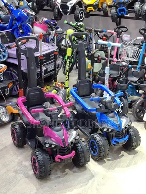 Electric Ride on Car With Push Bar Kids Toy
