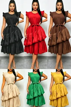 Elegance Layered Midi Dress: Unique and Classy