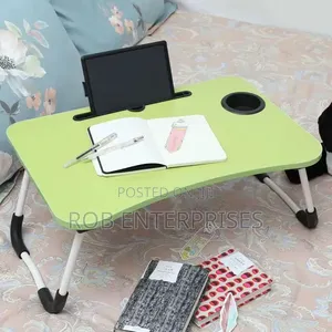 Multi-Purpose Foldable Portable Laptopdesk With Tablet and Drink Slot