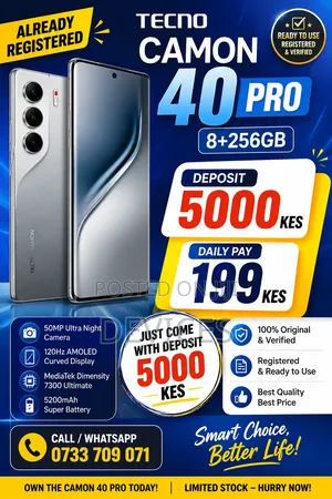 New Tecno Camon 40 256 GB Gray