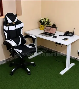 Modern Office Desk With a Gaming Chair